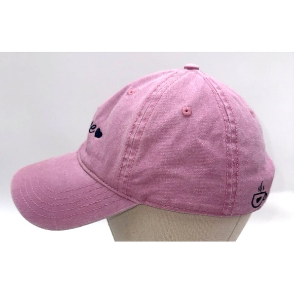 Hat Womens Coffee Pink Black Letter Design Baseball Hat Cap Adjustable Fit OSFA - Picture 4 of 7